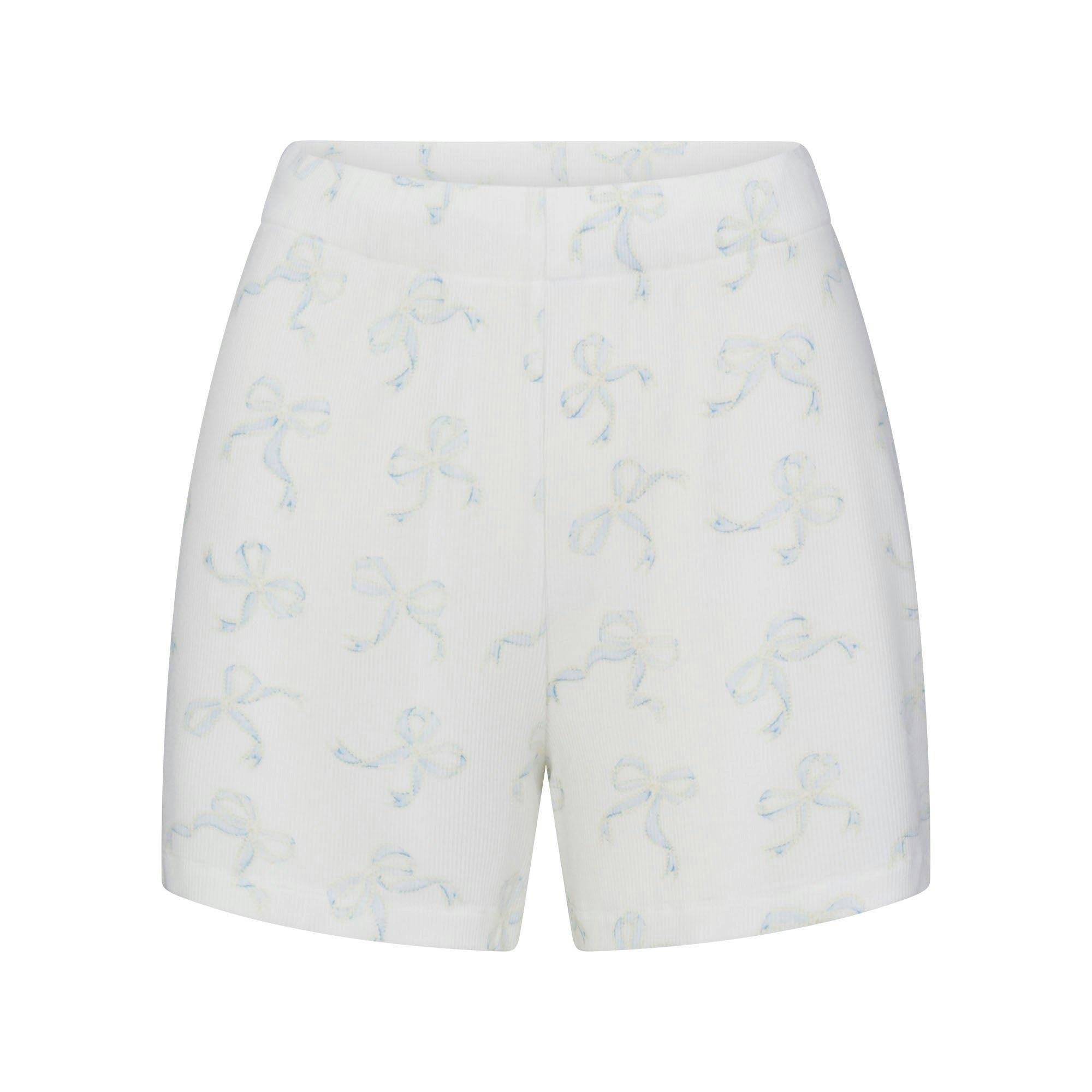 SOFT LOUNGE SHORT SLEEP SET | IVORY PEARL BOWS PRINT Product Image