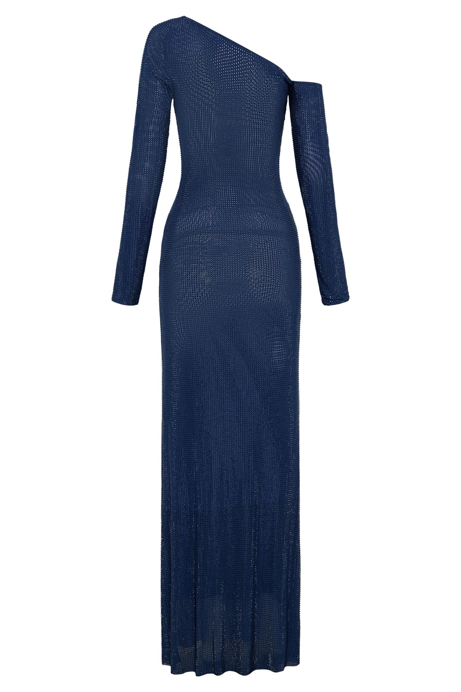 Marcia Diamante Long Sleeve Maxi Dress - Navy Product Image
