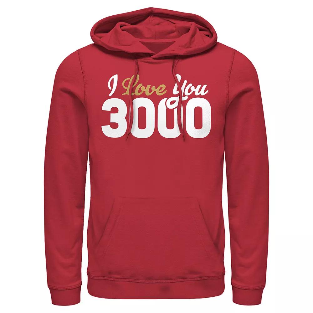 Marvel's Avengers I Love You 3000 Men's Graphic Hoodie, Size: XXL, Red Product Image