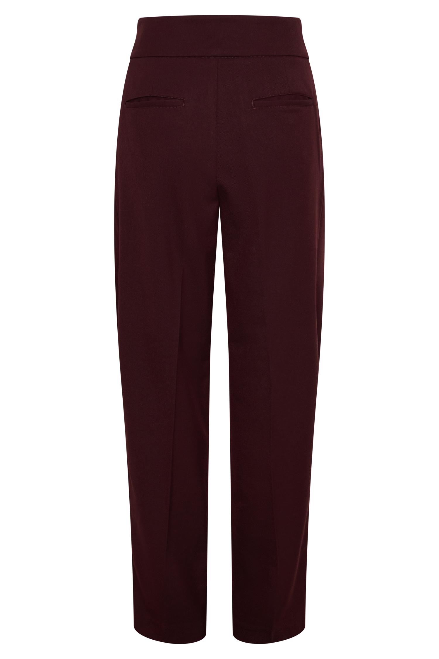Penelope Pleated High Waisted Pants - Mahogany Product Image