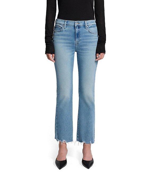 7 For All Mankind Daisy Mid Rise Bootleg Ankle Length Denim Jeans Product Image