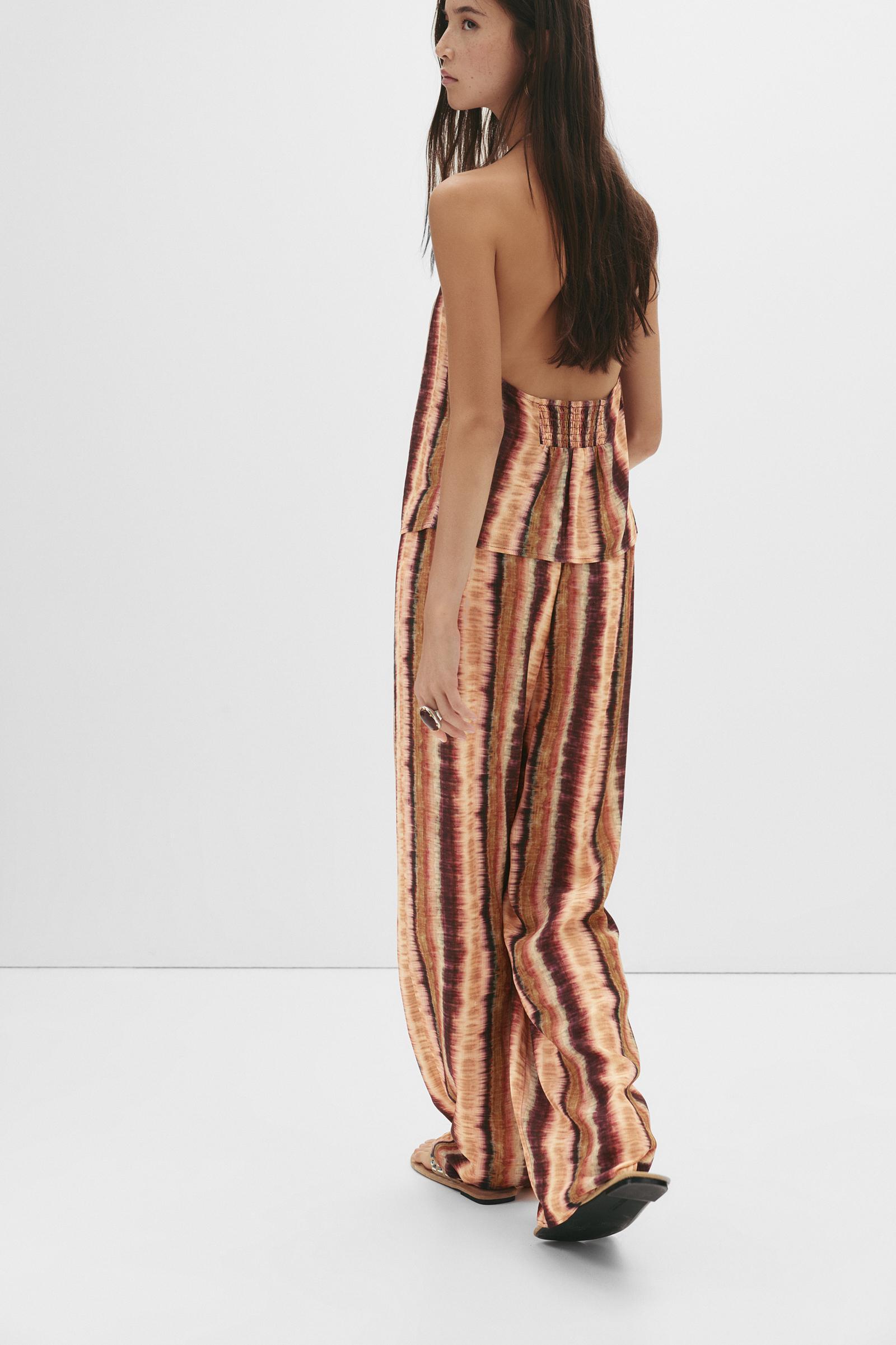 Printed flowy trousers Product Image