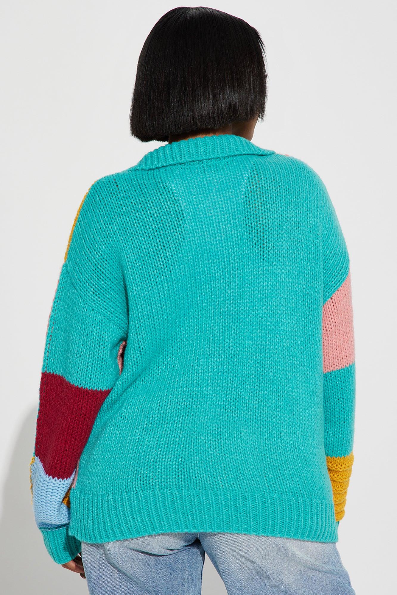Beth Color Block Cardigan - Multi Color Product Image