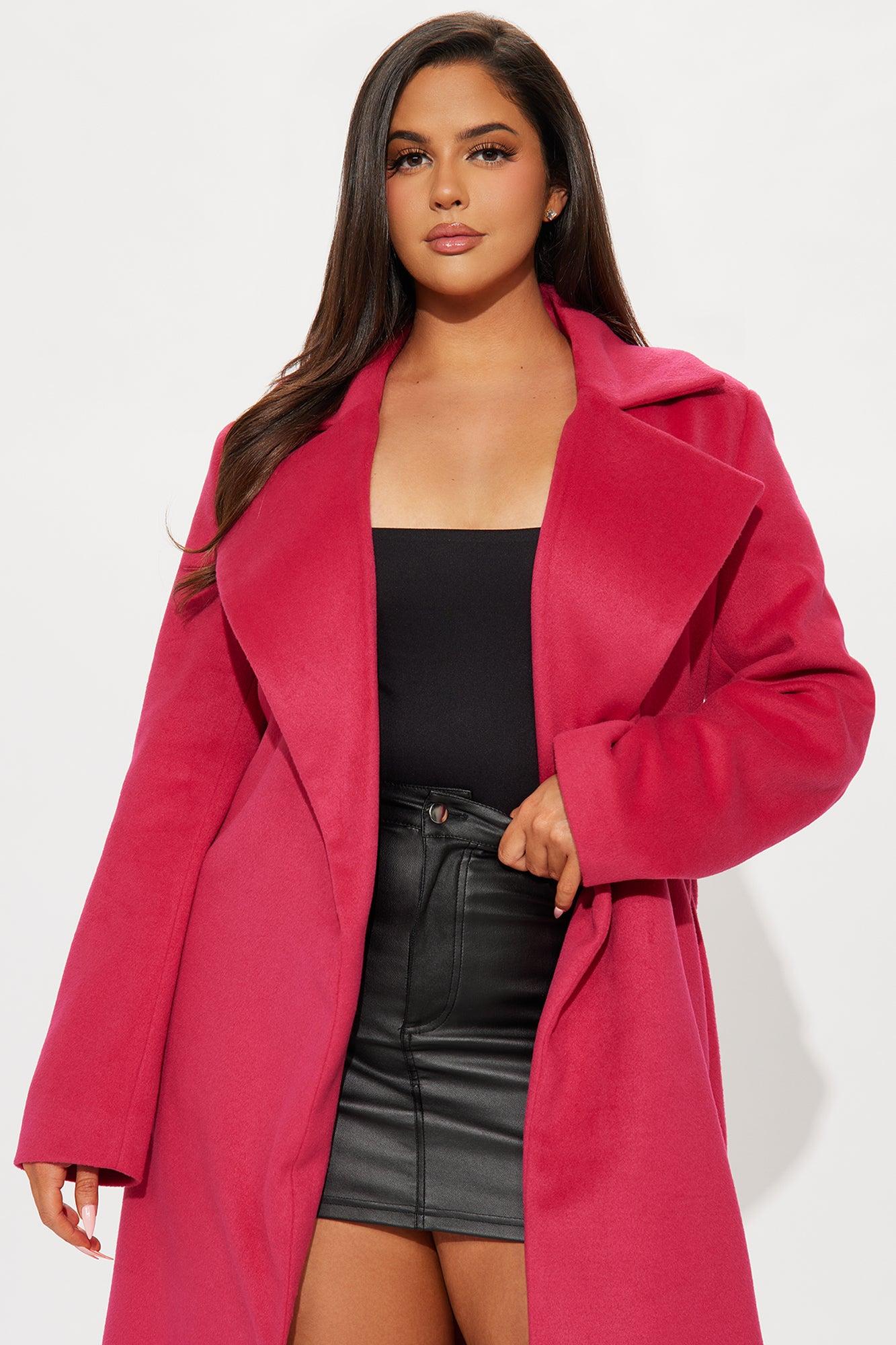 Camile Trench Coat - Fuchsia Product Image