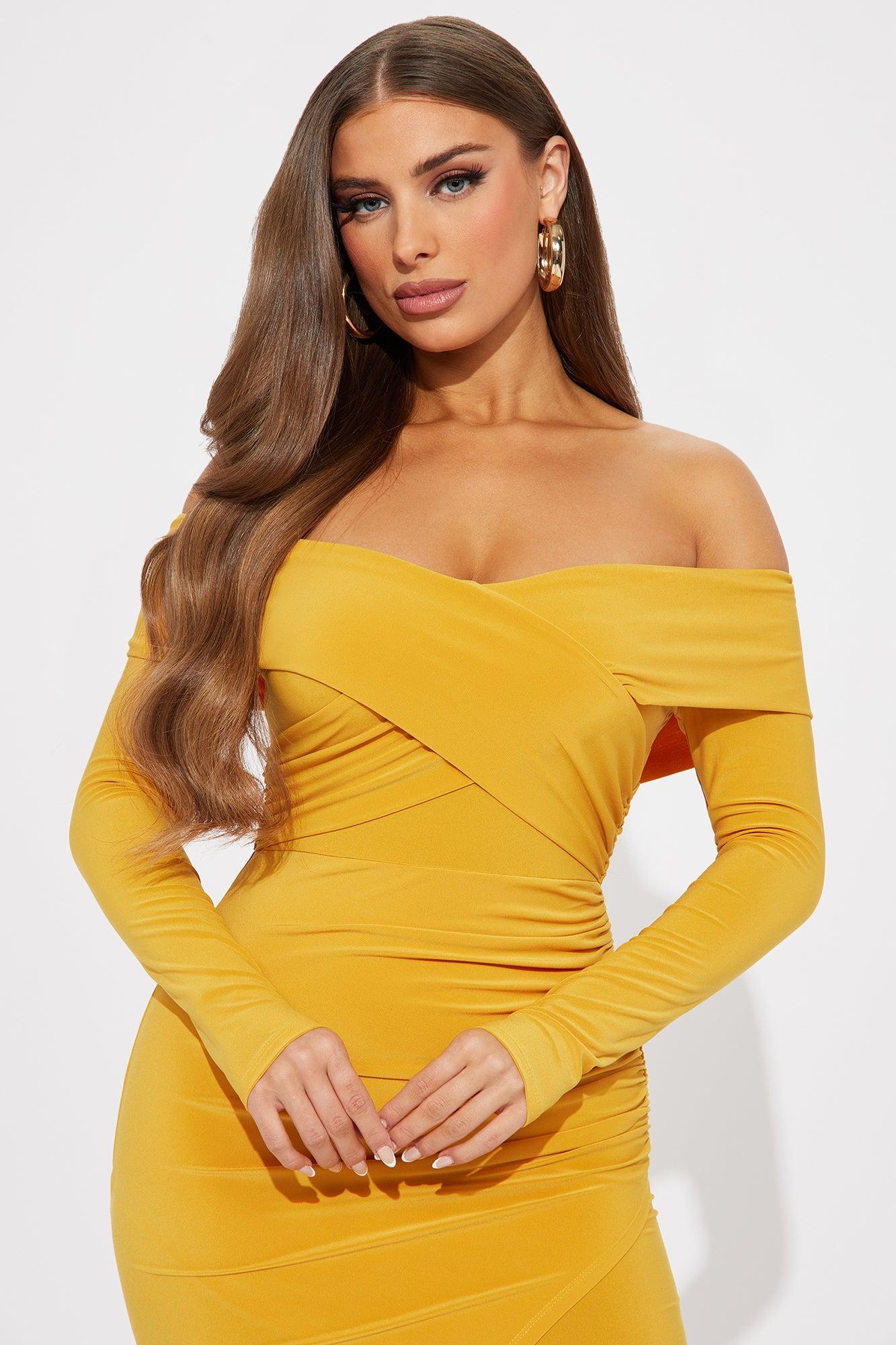 Yazmine Maxi Dress - Mustard Product Image