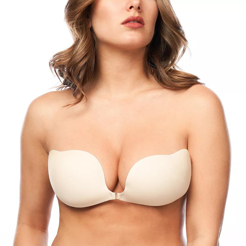 Maidenform® Bra: Front-Closure Backless Strapless Adhesive Bra M2239, Women's, Size: CUP SIZE D, Neutral Beige Product Image
