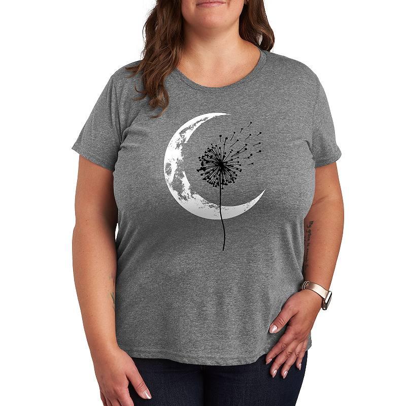 Plus Dandelion Crescent Moon Graphic Tee, Women's,  Product Image