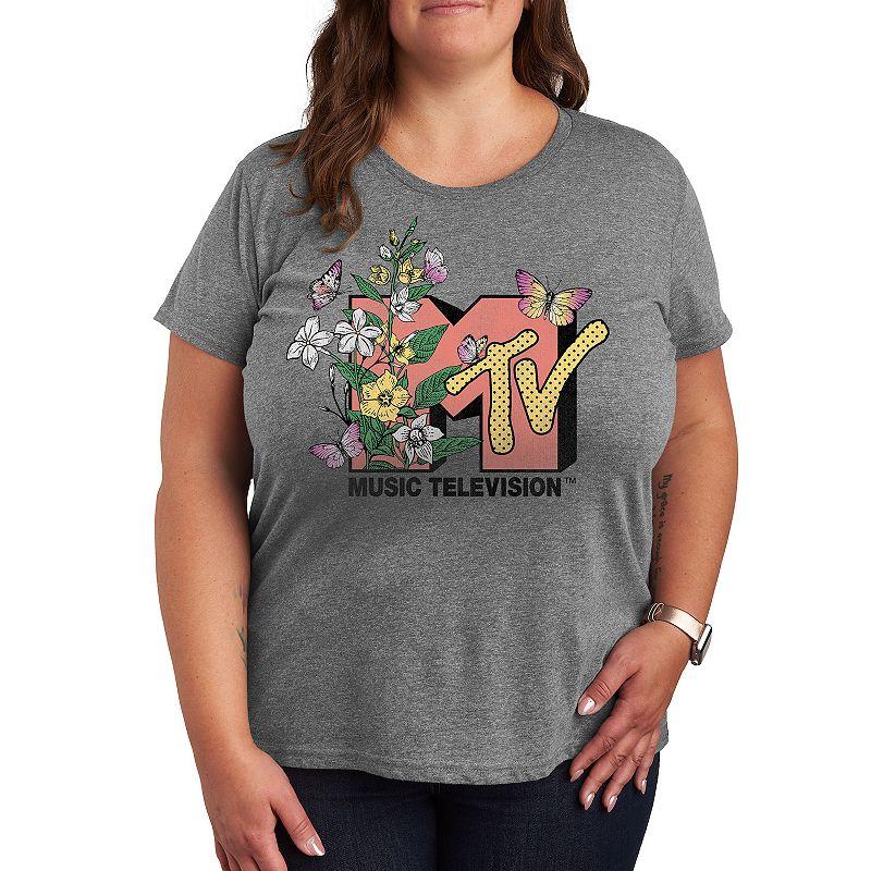 Plus MTV Botanical Art Graphic Tee, Women's,  Product Image