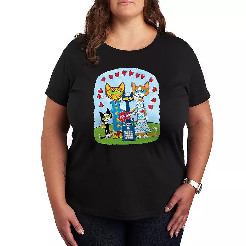 Plus Pete the Cat Family Graphic Tee, Womens Product Image