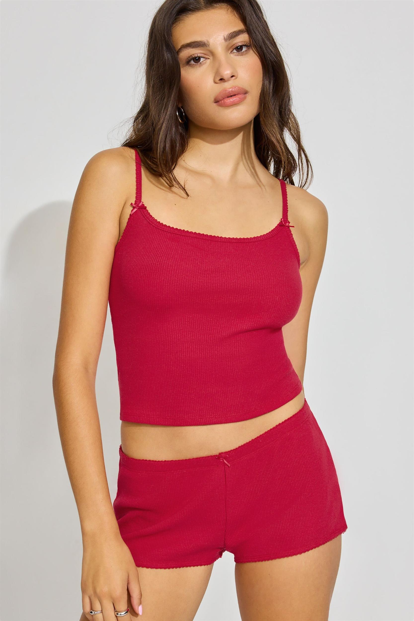 Waffle Picot Cami Top Product Image