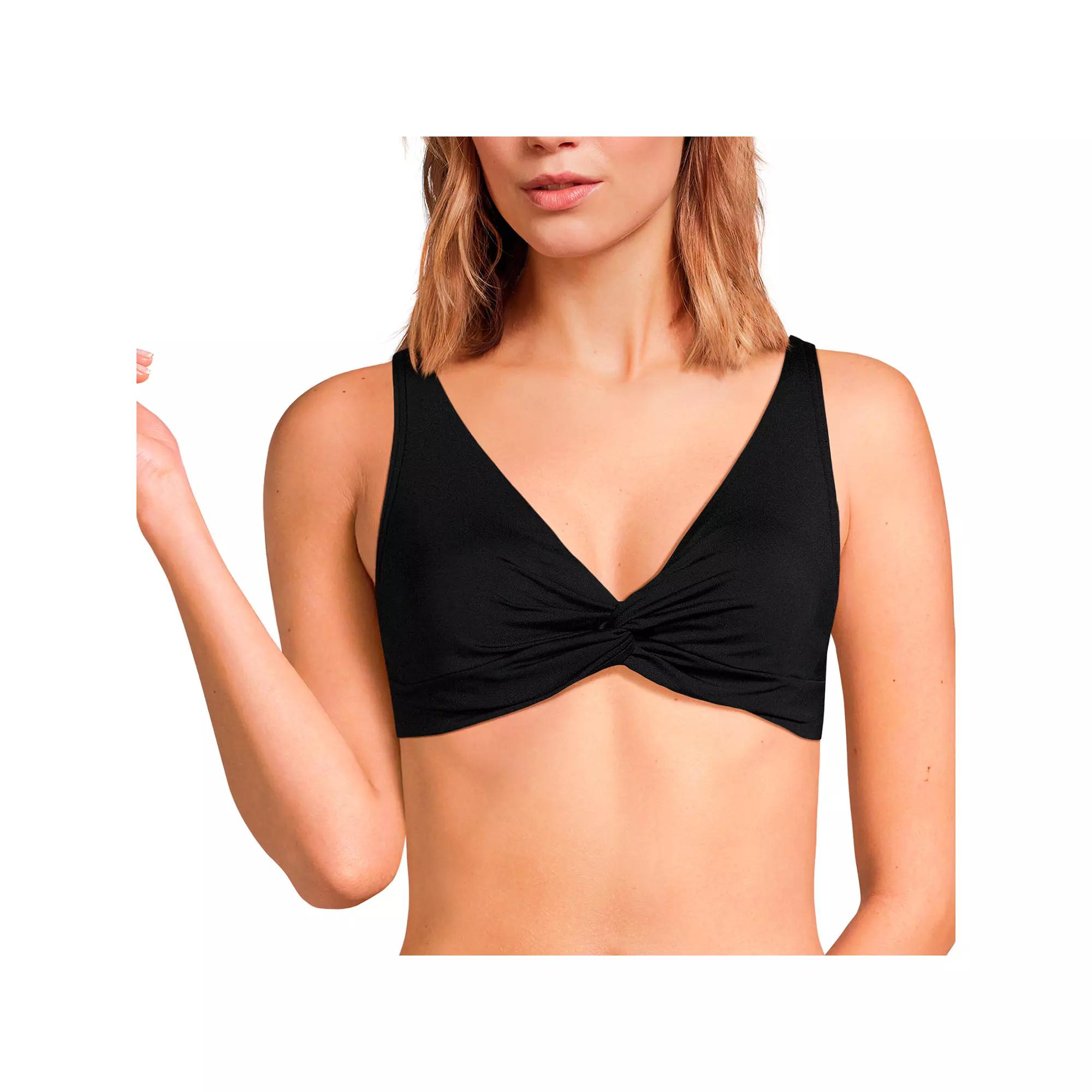 Women's Lands' End V-Neck Twist Front Underwire Bikini Top,  Product Image