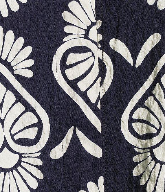 Bryn Walker Tulum Print Elastic Waist Straight Crop Pants Product Image