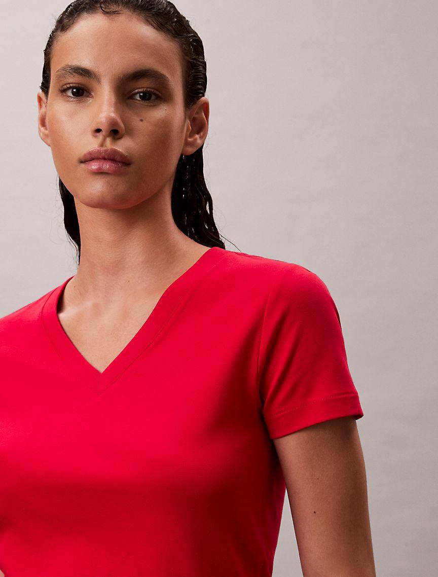 Liquid Cotton Relaxed V-Neck T-Shirt Product Image