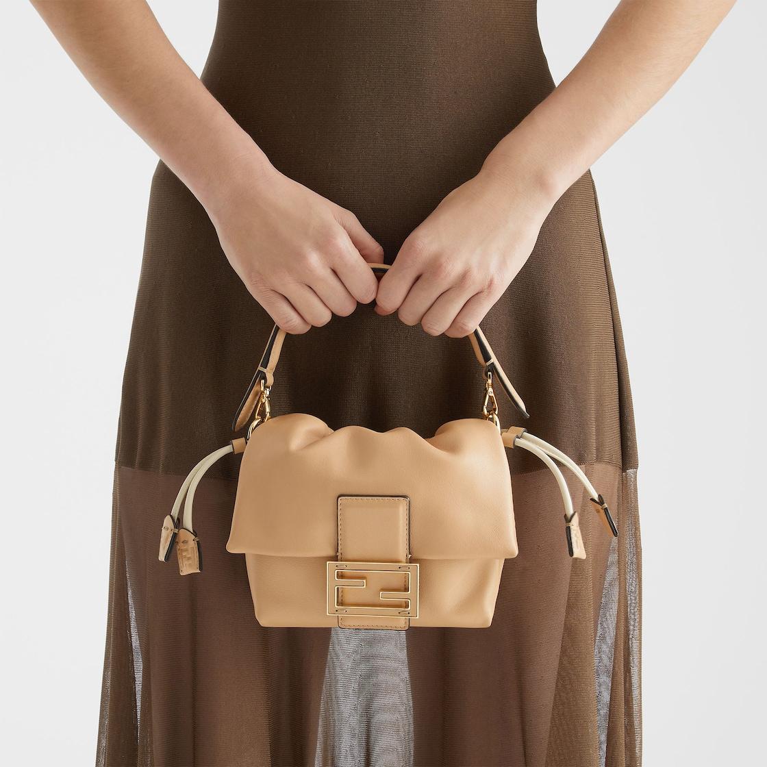 Mamma Baguette SmallLight pink nappa leather mini-bag Product Image