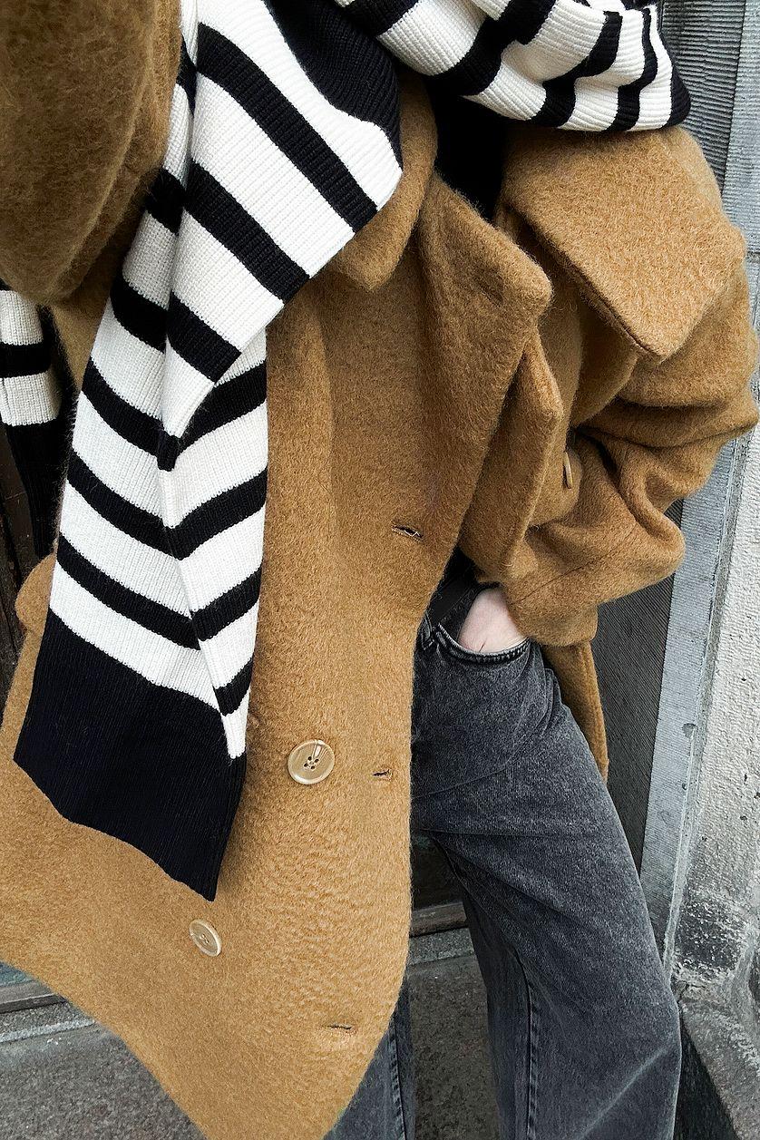 Fuzzy Wool Blend Coat Product Image