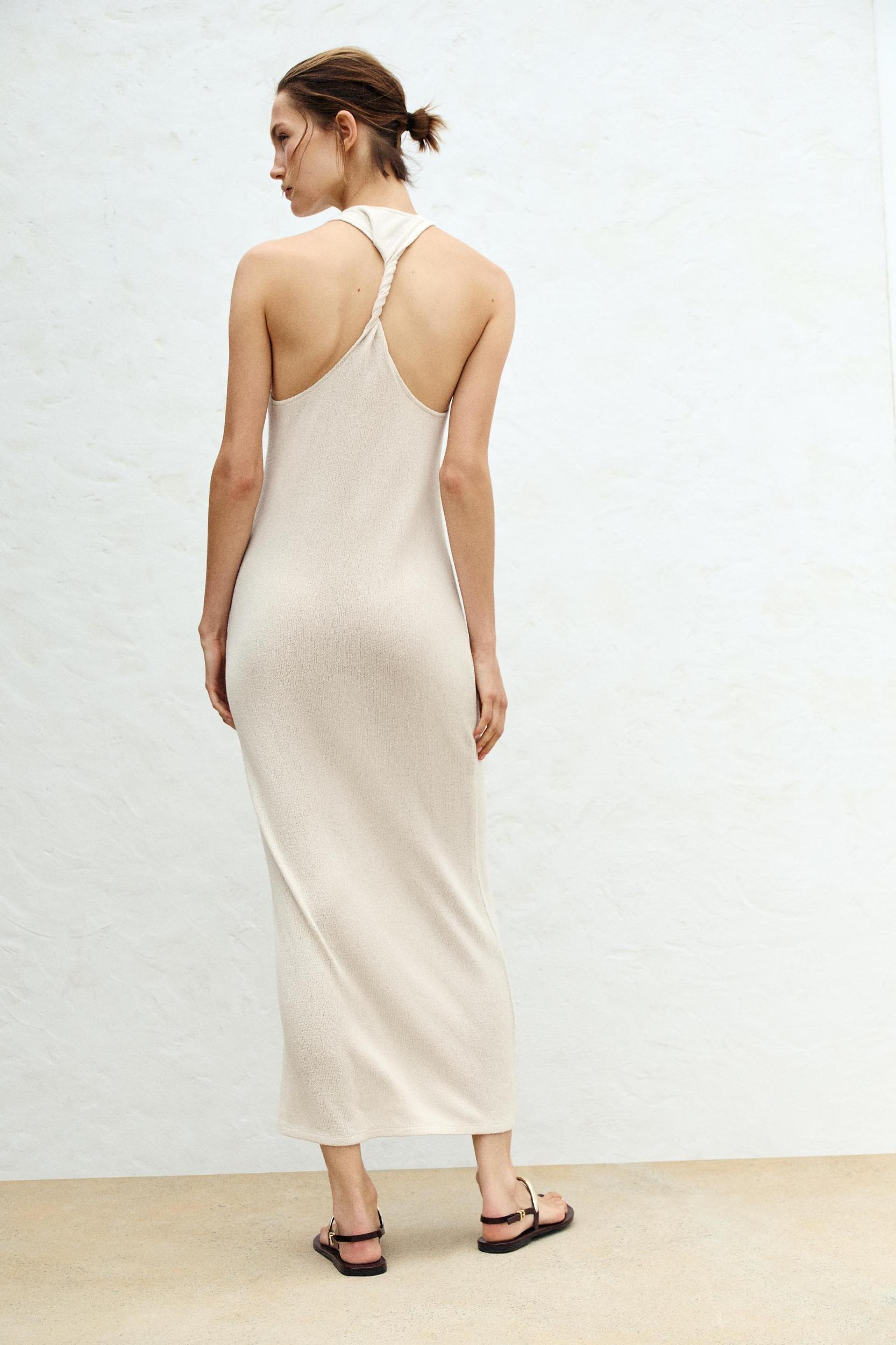 CUT-OUT KNIT MAXI DRESS Product Image