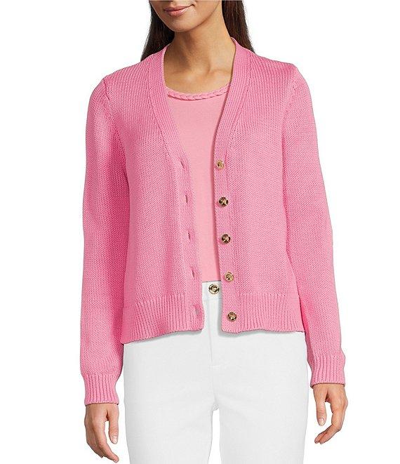 Lilly Pulitzer Tippery Knit V-Neck Long Sleeve Cardigan Product Image