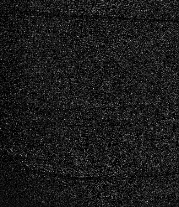 Midnight Doll Rhinestone Spaghetti Strap V-Neck Ruched Bodycon Mini Dress Product Image