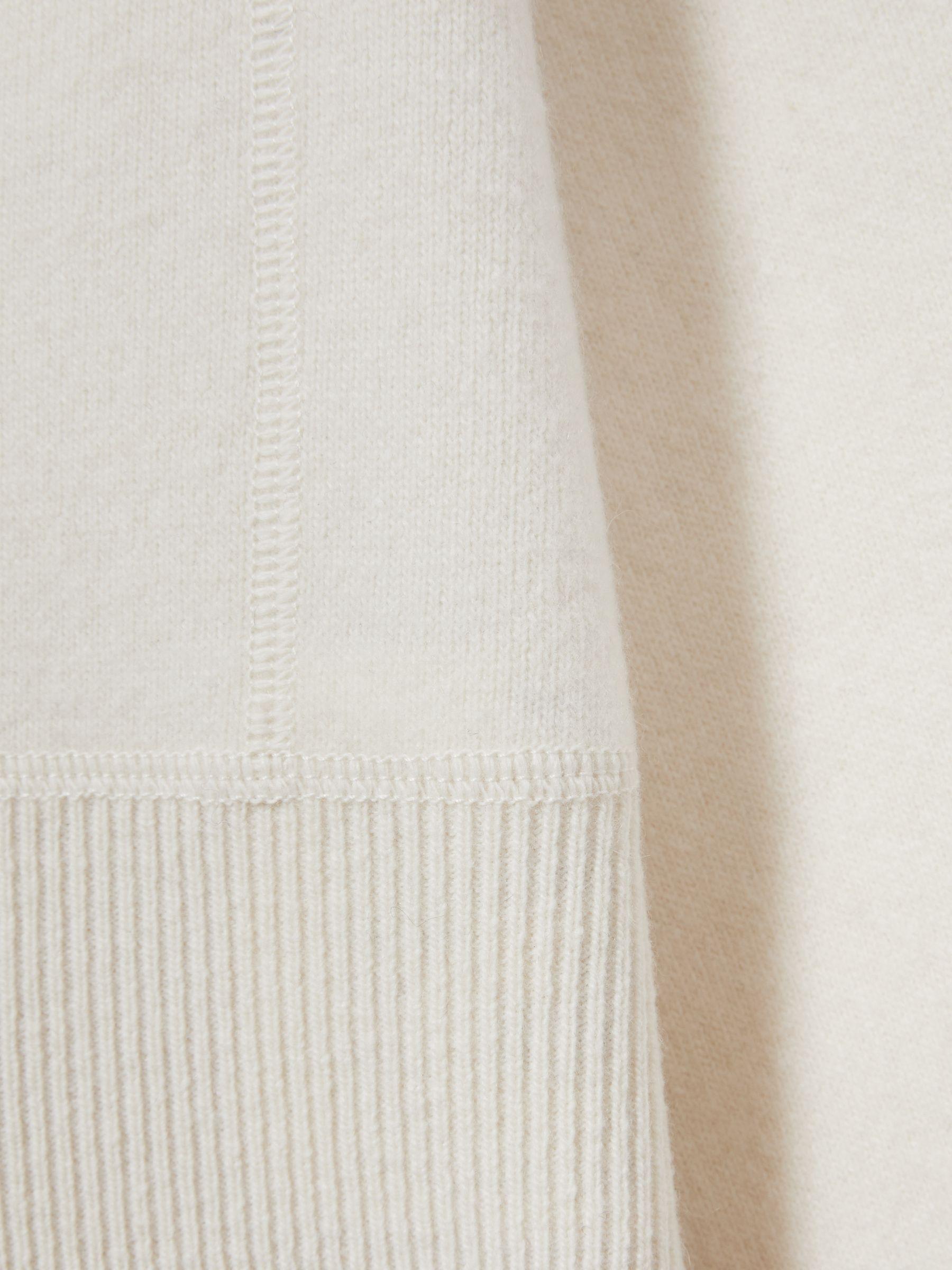 Wool-Blend Balloon-Sleeve Cropped Jumper in Cream Product Image