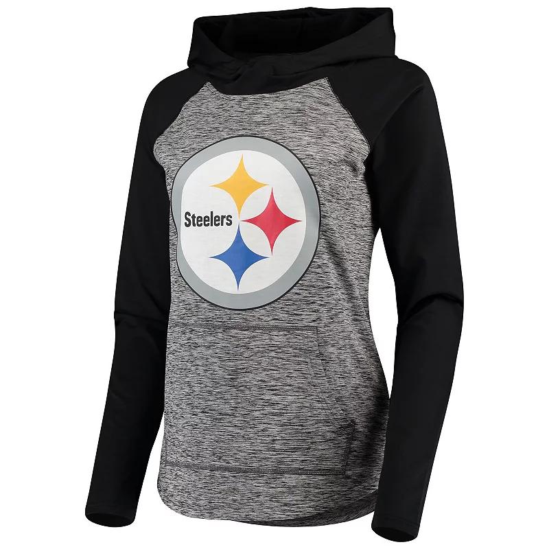 Womens G-III 4Her by Carl Banks Heathered Gray/Black Pittsburgh Steelers Championship Ring Pullover Hoodie Product Image