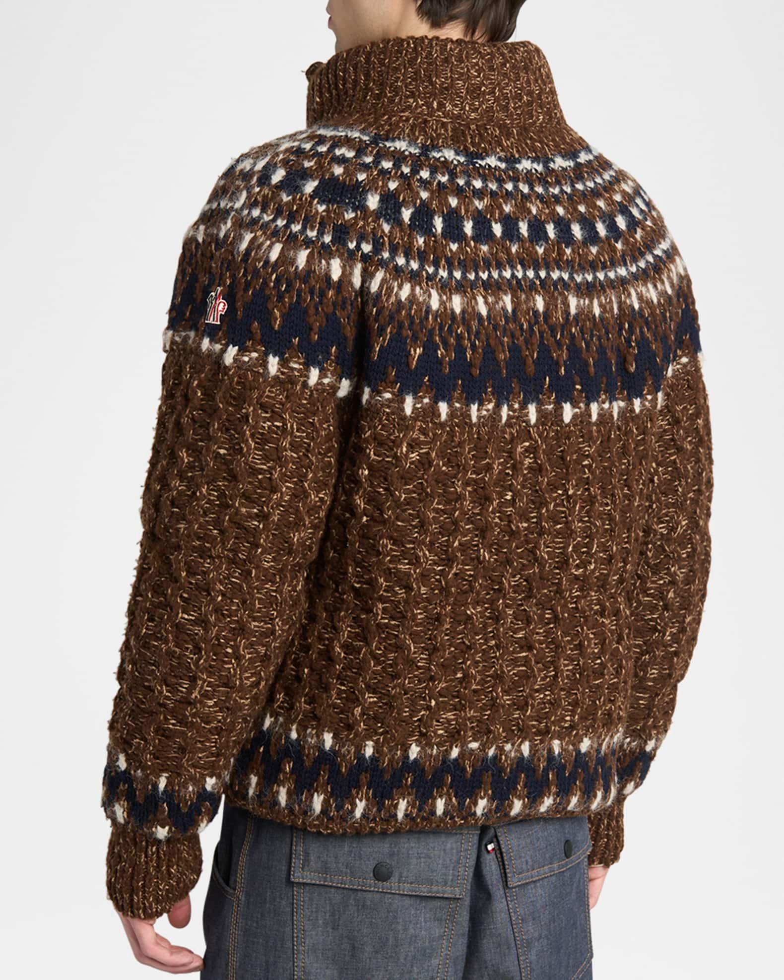 Men's Multi Fair Isle Wool Padded Knit Puffer Product Image