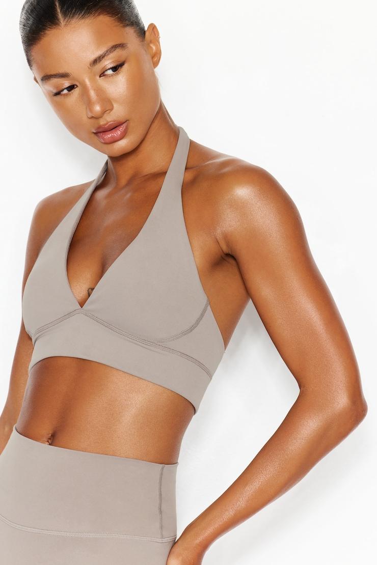 Active Plunge Halter Bra Product Image
