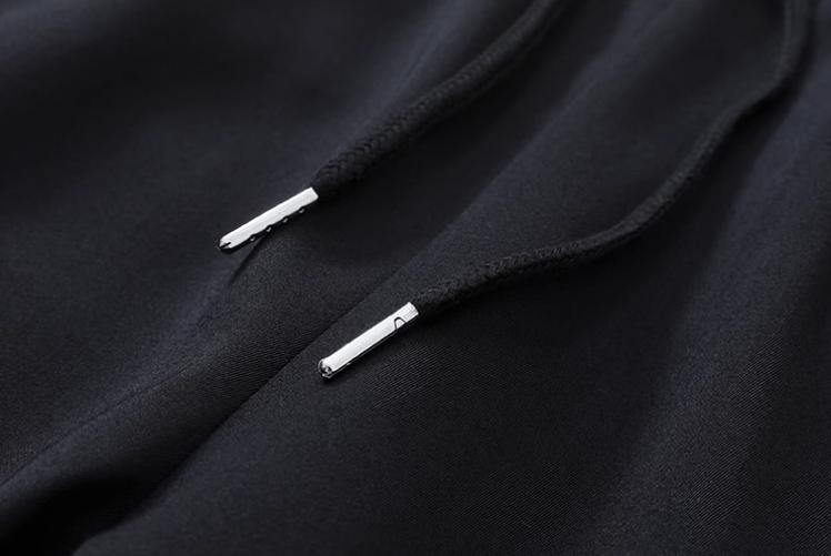 RT No. 11520 BLACK FOLDED PLEATED STRAIGHT PANTS Product Image