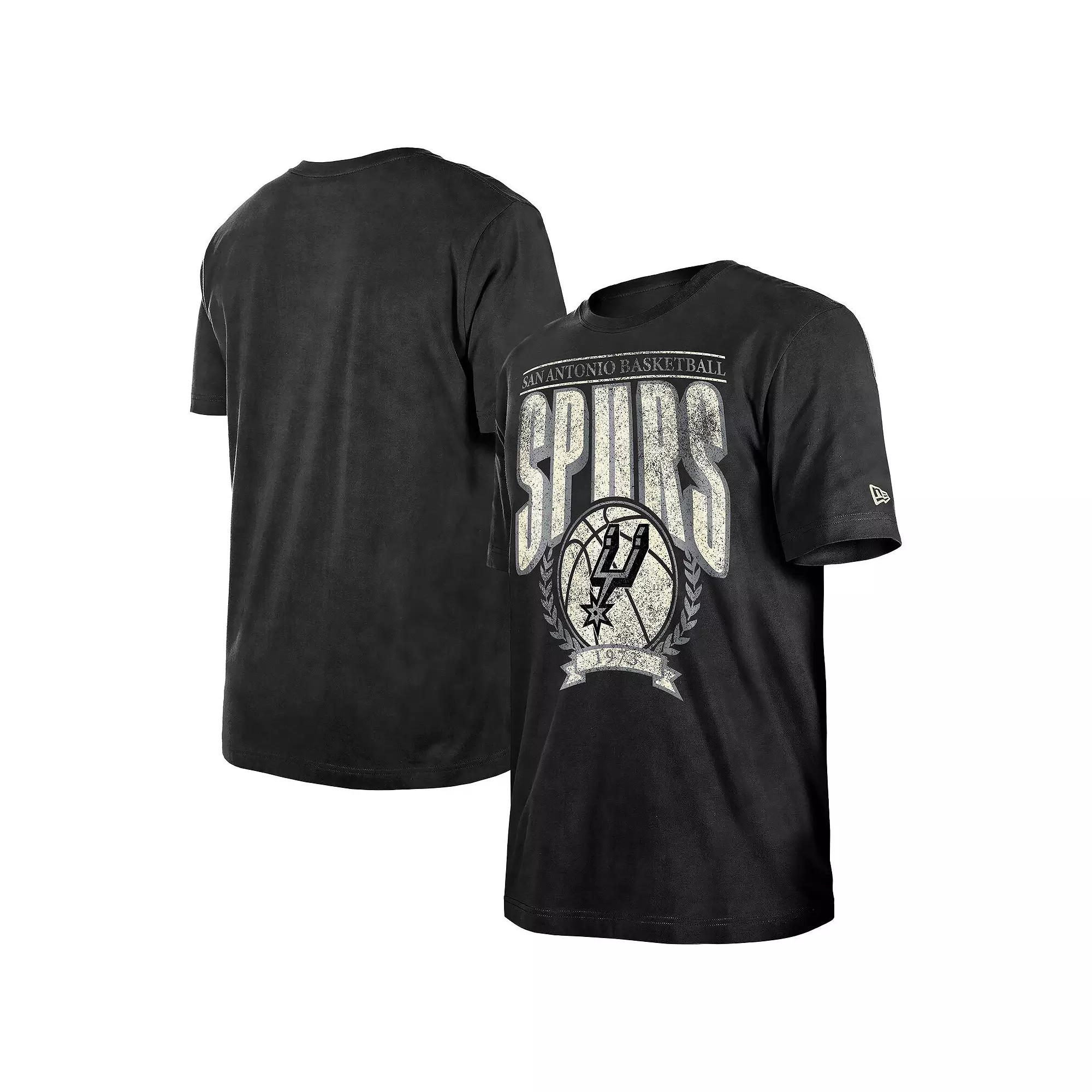 Men's New Era Black Los Angeles Lakers Sport Classics Enzyme Washed T-Shirt,  Product Image