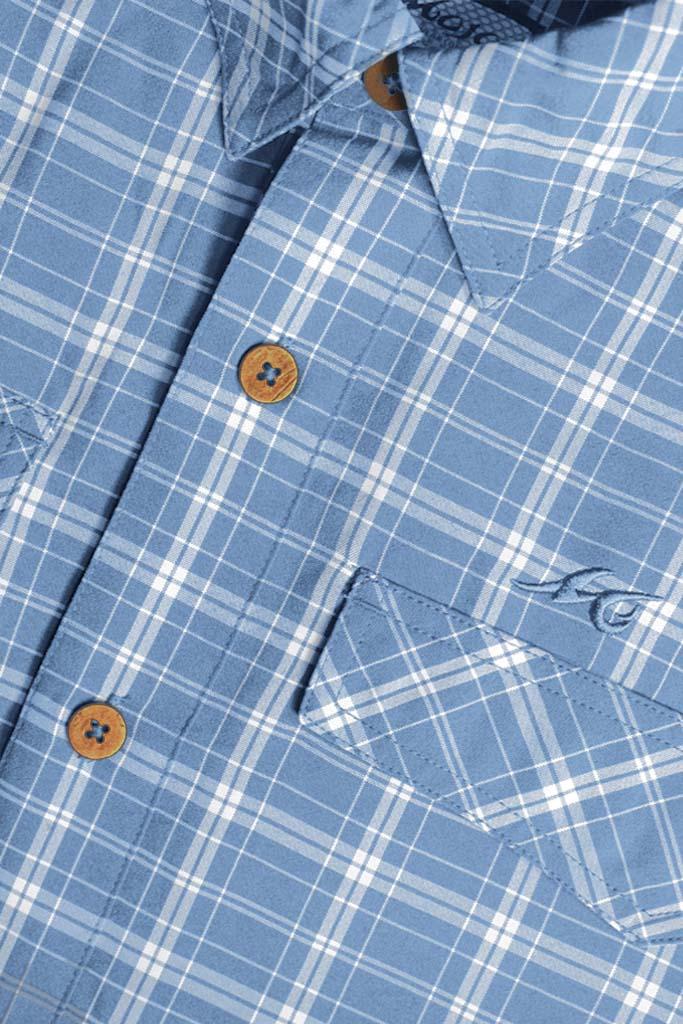 Mojo Sportswear Company Coastal Plaid Short Sleeve Men's Fishing Shirt Product Image