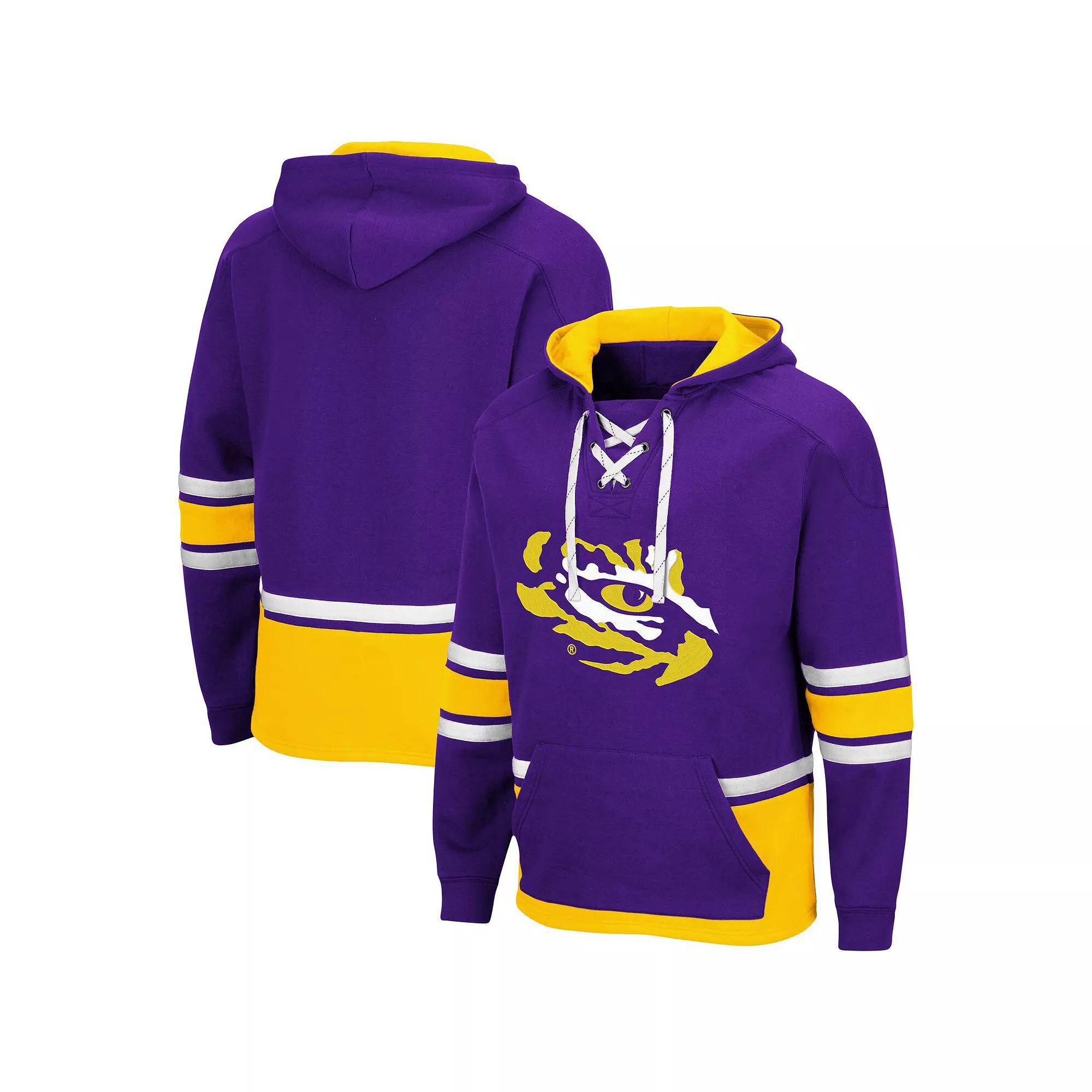 Men's Colosseum Purple LSU Tigers Lace Up 3.0 Pullover Hoodie,  Product Image