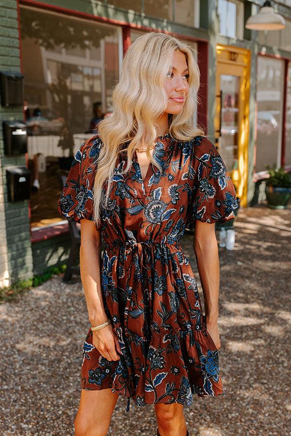 Autumn Aura Floral Mini Dress Product Image