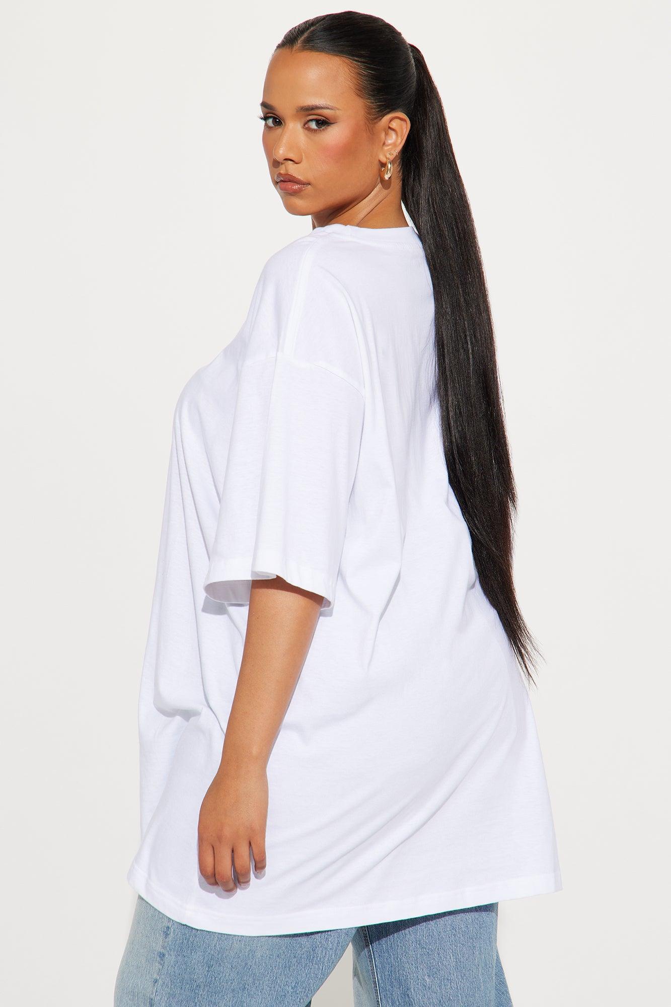 The Oversized Boyfriend Tee - White Product Image