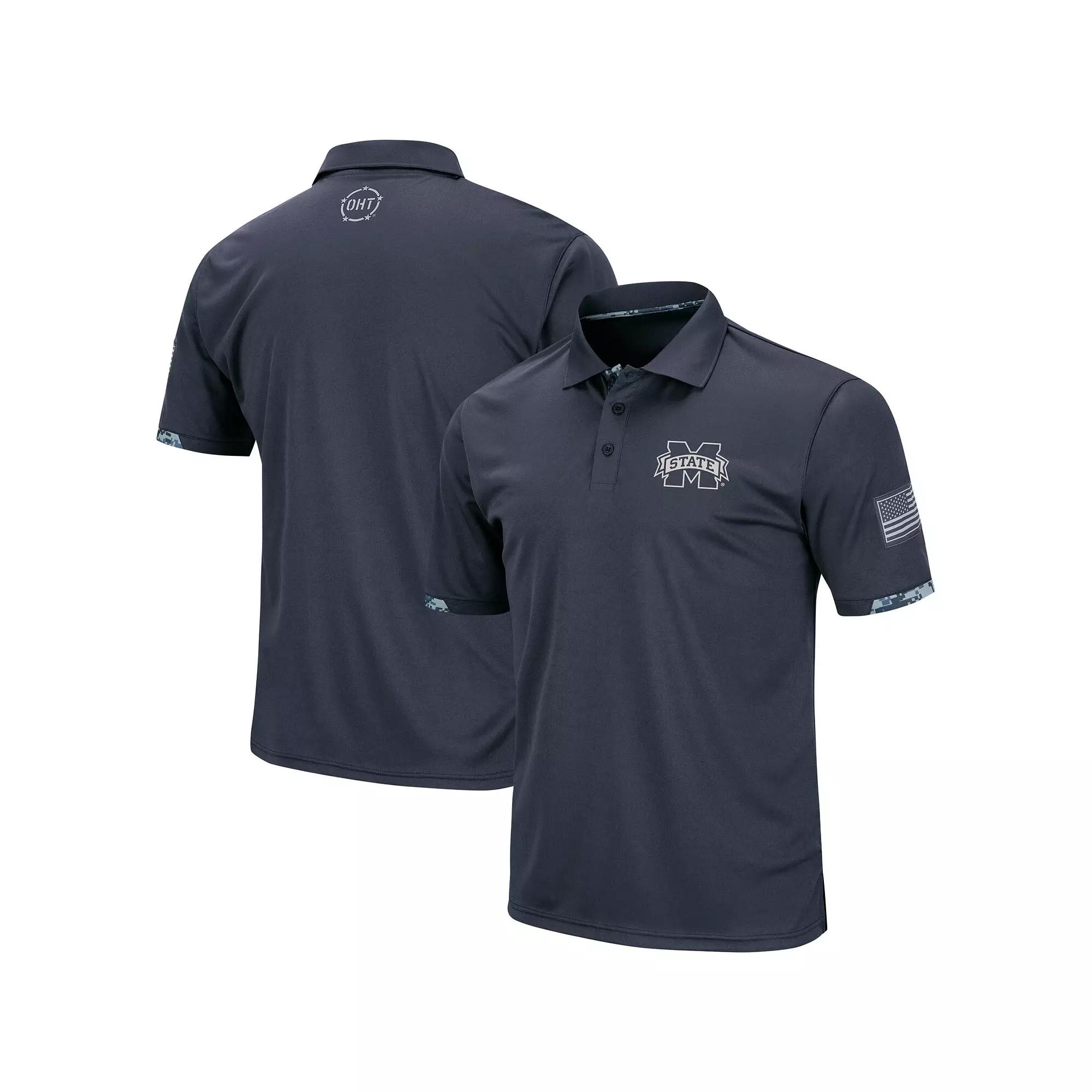 Men's Colosseum Charcoal Mississippi State Bulldogs Rival OHT Military Appreciation Polo,  Product Image