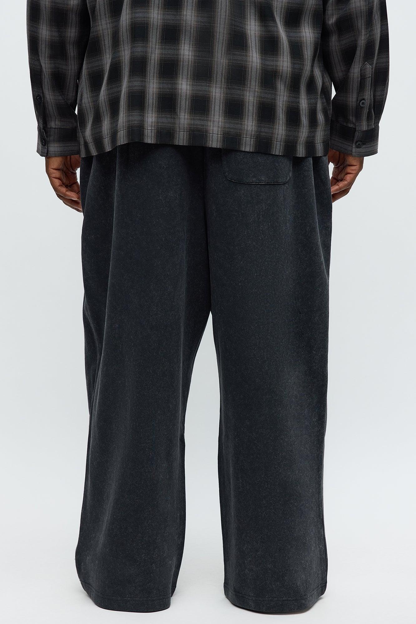 Tyson Baggy Washed Pants - Black Wash Male Product Image