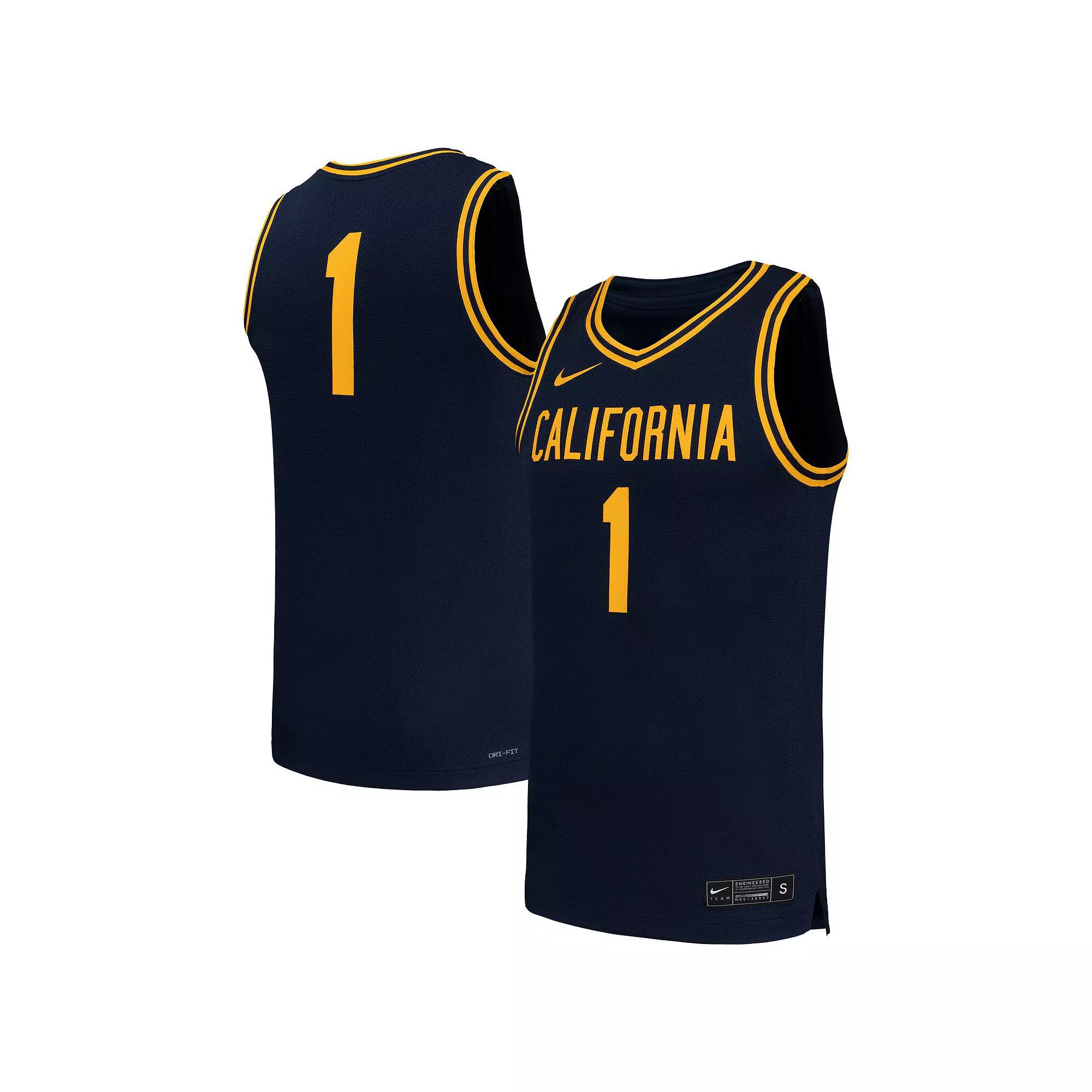 Men's Nike #1 Navy Cal Bears Replica Basketball Jersey,  Product Image