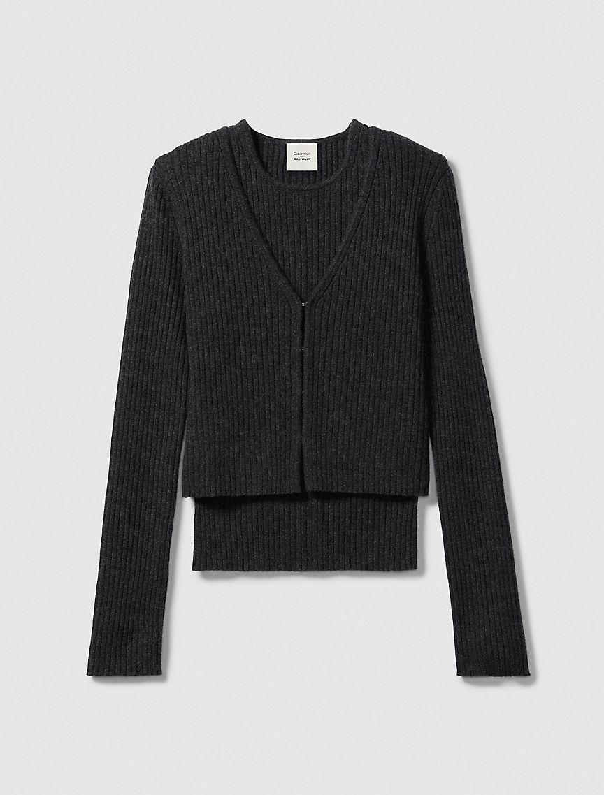 Cashmere 2-In-1 Cardigan Set Product Image