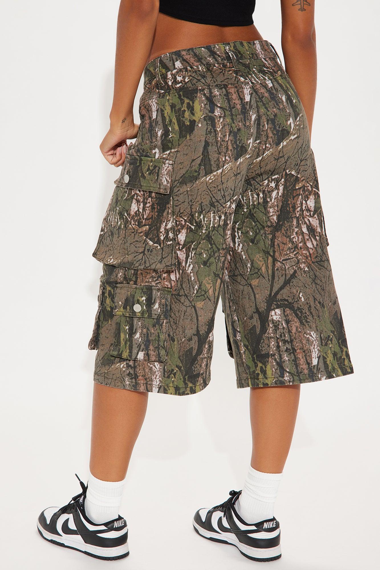 Scoping It Out Camo Stretch Denim Jorts - Camouflage Product Image