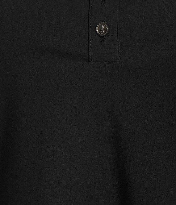 Jude Connally Angelica Brushed Jude Cloth Point Collar Button Neck Short Sleeve Top Product Image