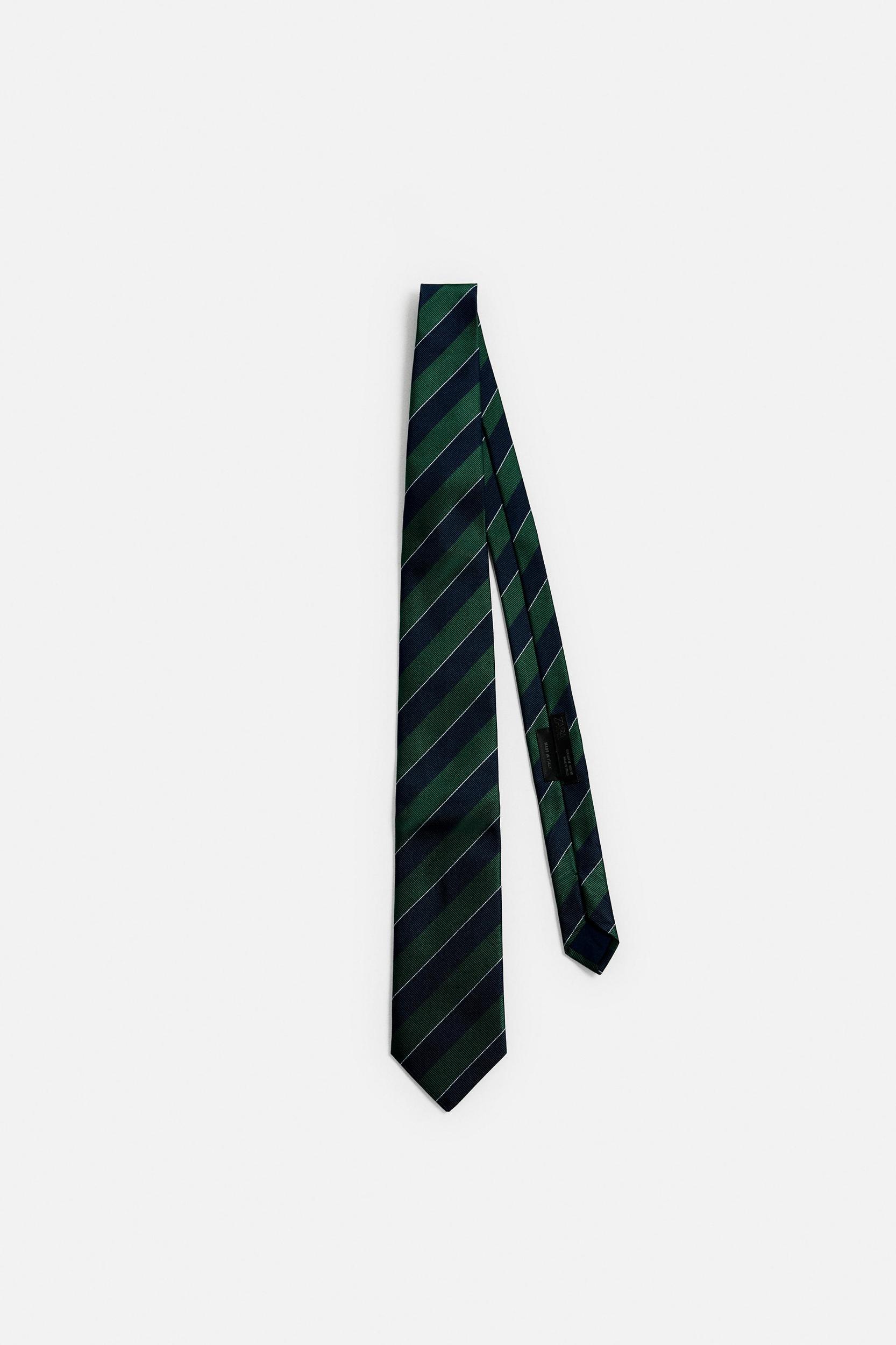 100% SILK STRIPED TIE Product Image