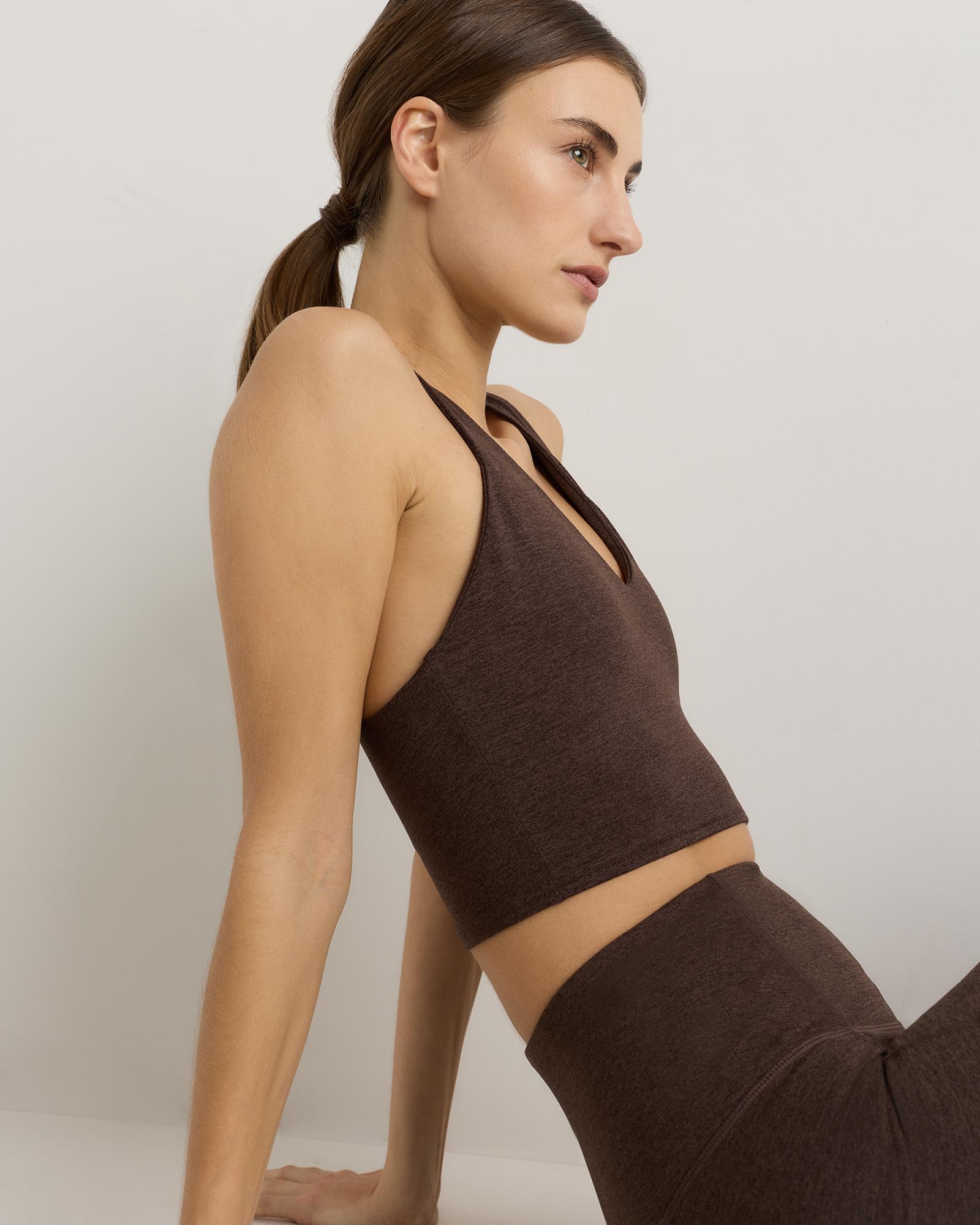 Quince | Women's Ultra-Soft V-Neck Cropped Tank Top Recycled Polyester Product Image