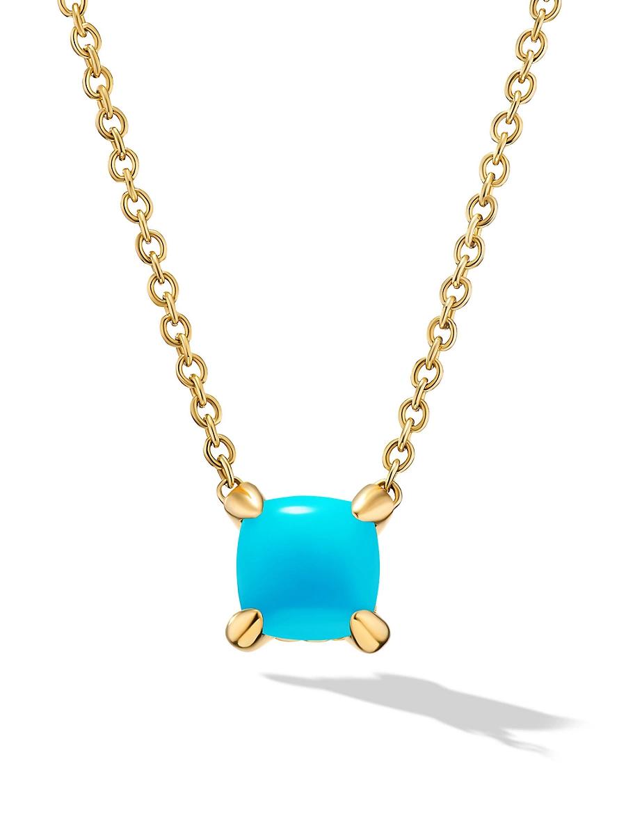 Womens Micro Chatelaine Pendant Necklace in 18K Yellow Gold Product Image