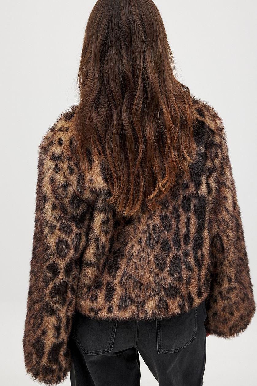 Faux Fur Leopard Jacket Product Image