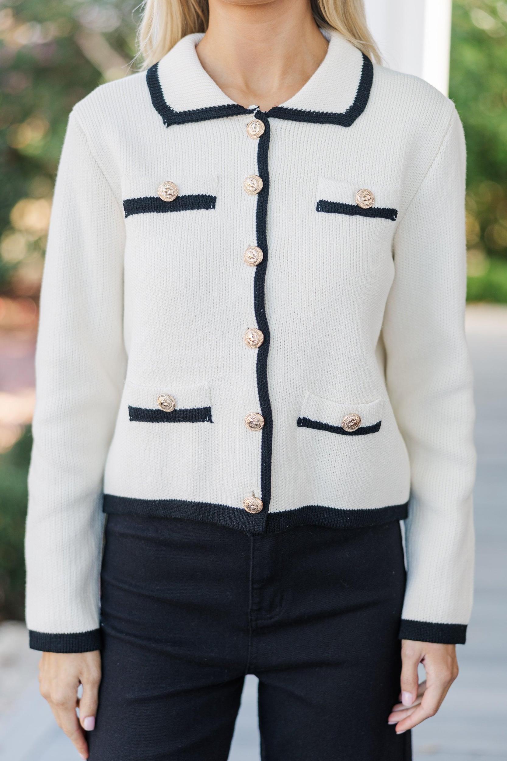 The Heritage Cream Button Down Cardigan Female Product Image