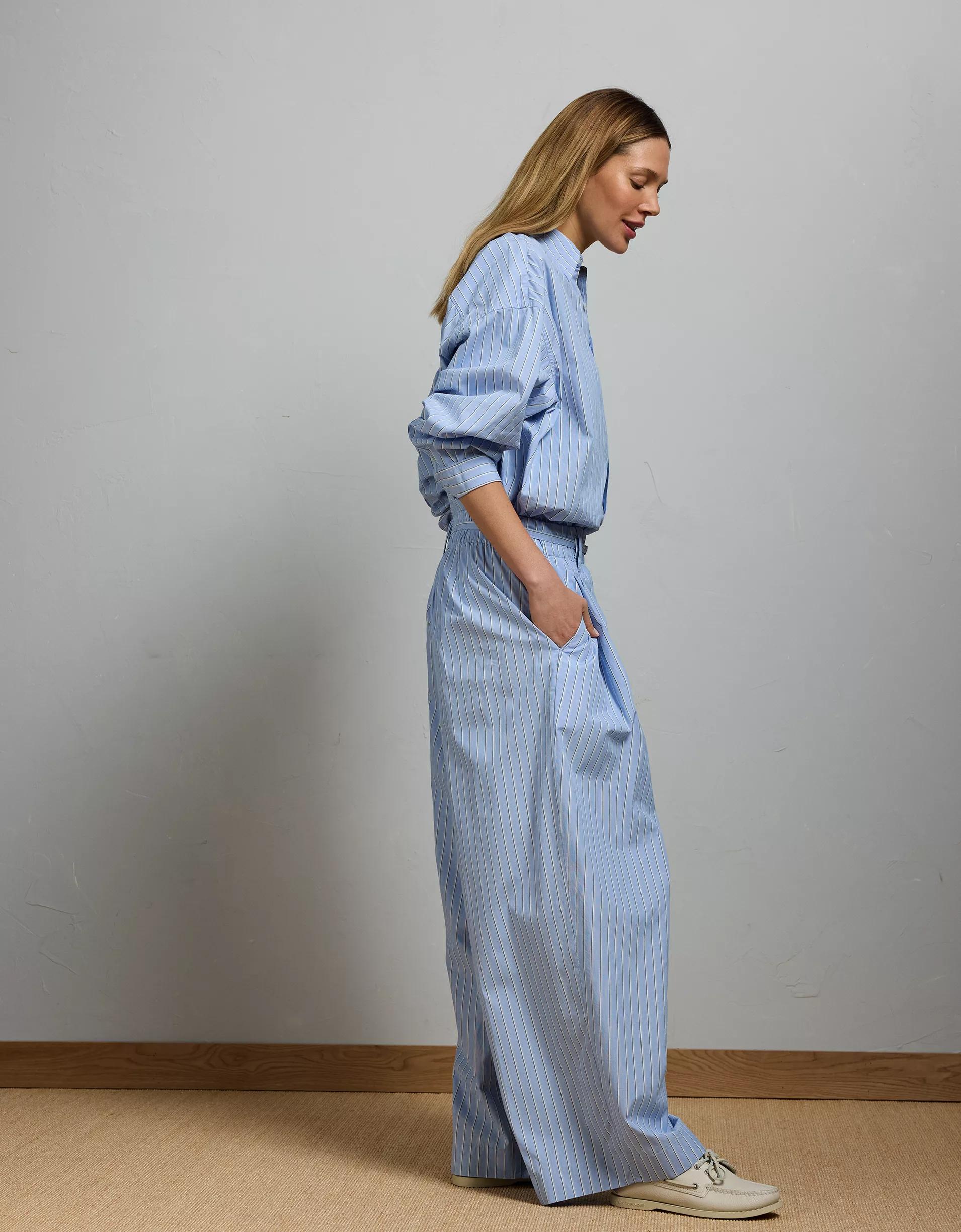 AE77 Premium Striped Wide Trouser Product Image