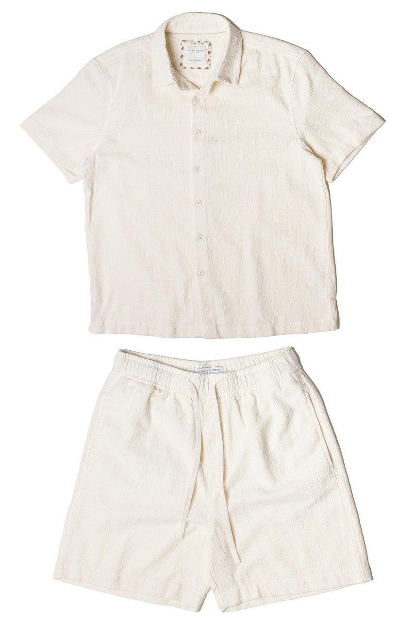 Alabaster Textured Shorts Product Image