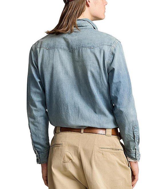 Polo Ralph Lauren Classic-Fit Long-Sleeve Western Shirt Product Image