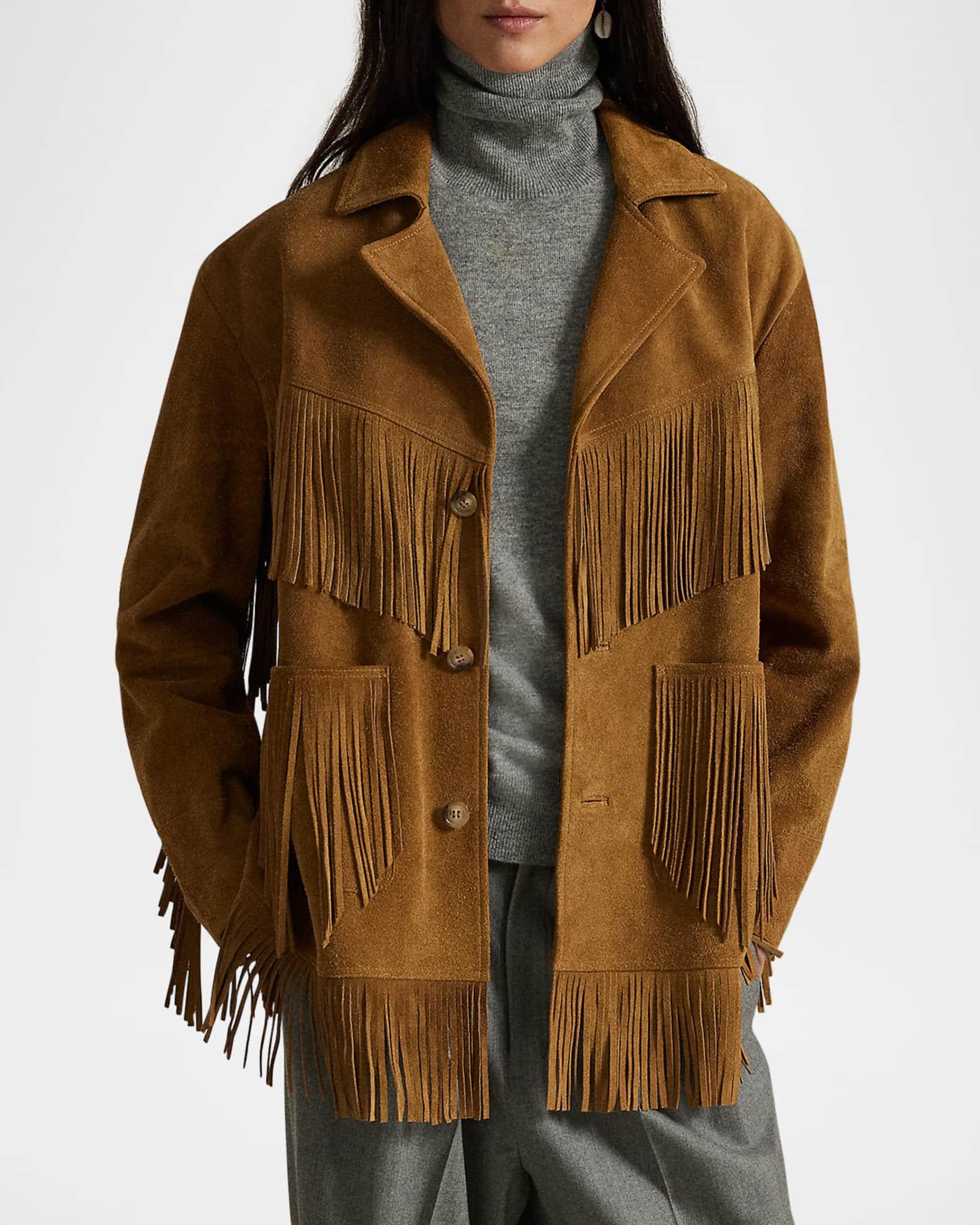 Fringe Suede Western Jacket Product Image