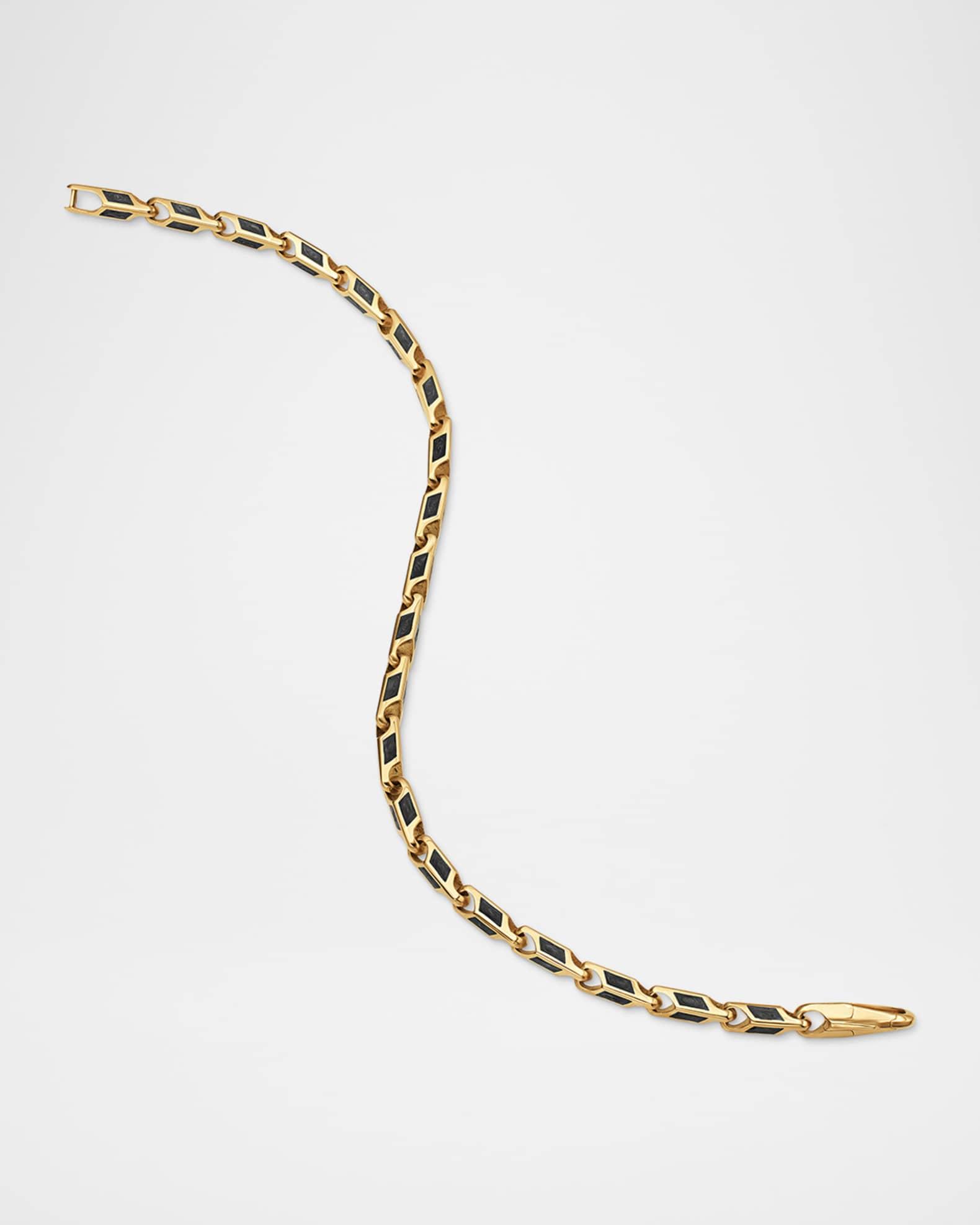 Men's Streamline Two-Row Band Ring with Black Diamonds in Silver Product Image