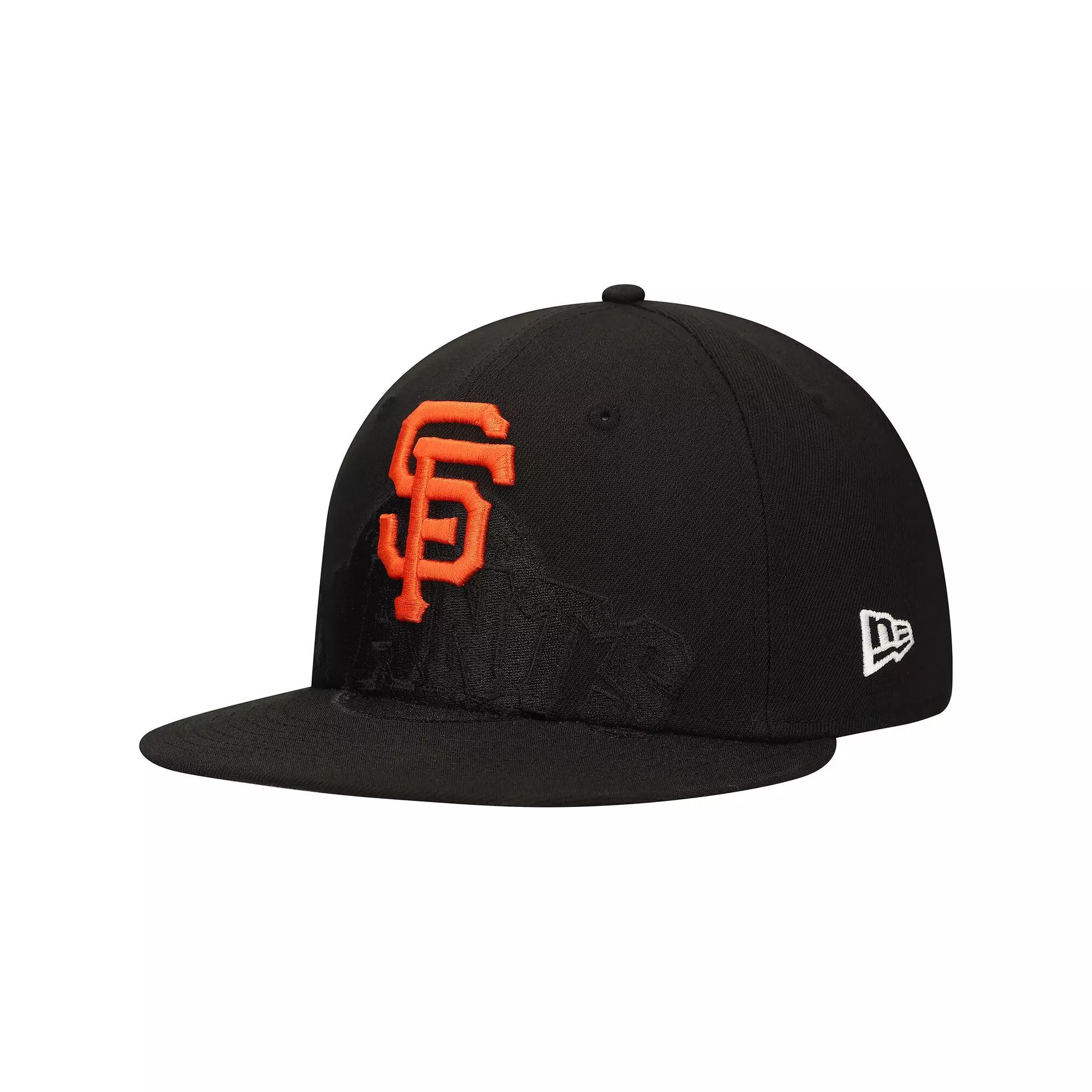Men's New Era Black San Francisco Giants Shadow Logo 59FIFTY Fitted Hat,  Product Image