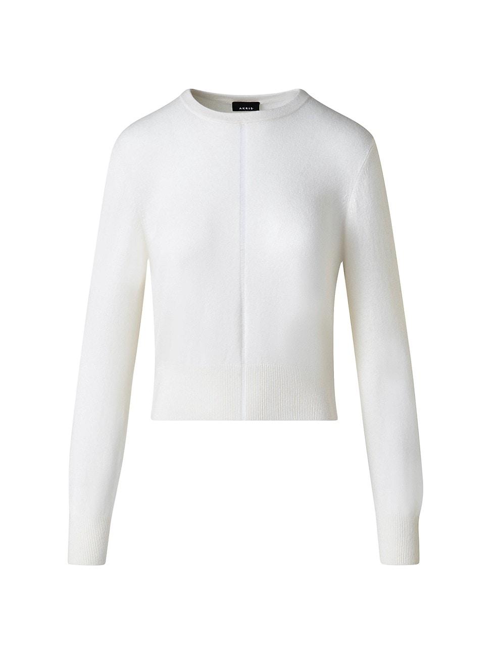 Womens Striped Cashmere Crewneck Sweater Product Image